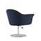 Manhattan Comfort Voyager Swivel Adjustable Accent Chair in Smokey Blue and Brushed Metal AC051-SM - alternate 2